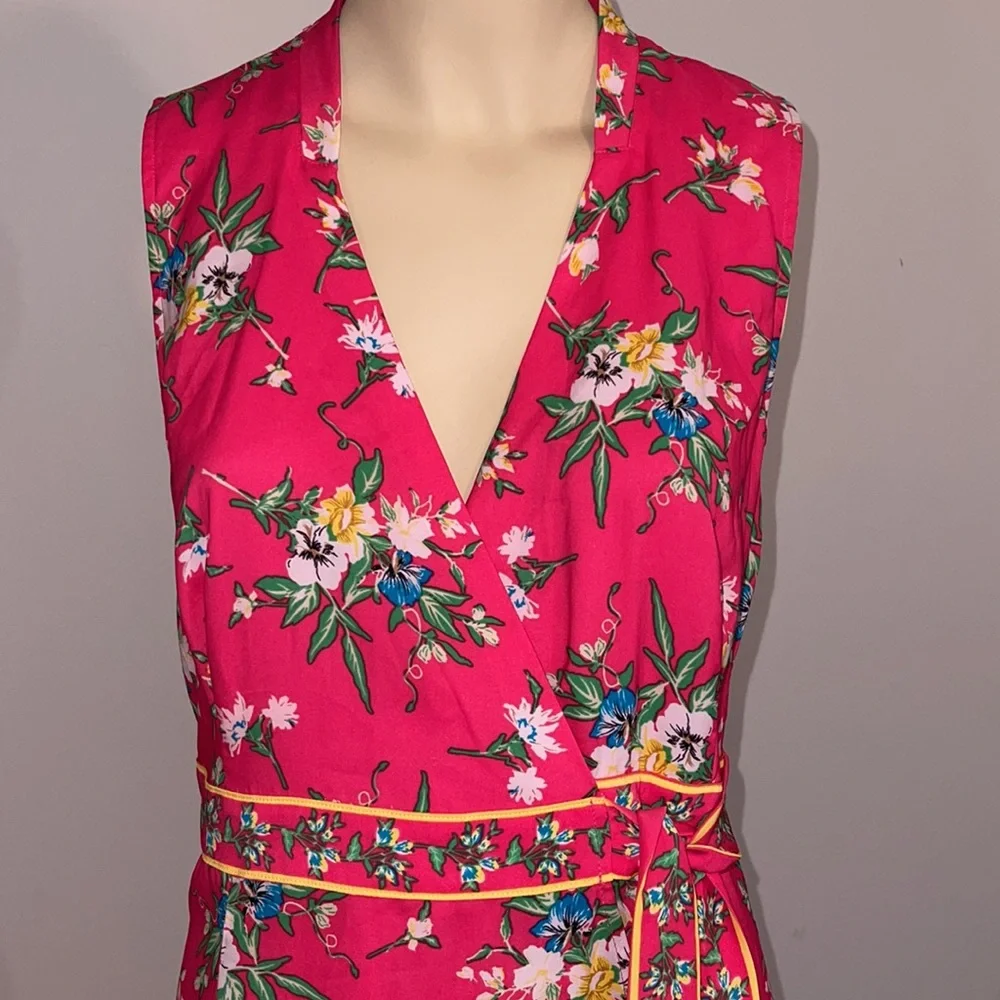 NWT New York & Company Women’s Sleeveless Maxi Wrap Around Floral Dress Size S - Picture 4 of 9